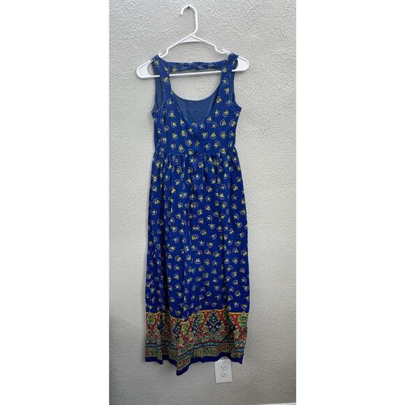 Lanz of Salzburg Womens Dress Size Unknown Blue Midi Floral Vintage Open Back - Picture 4 of 8
